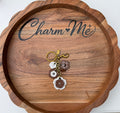 Leather Flower Keychain