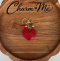 Rhinestone Heart Keychain