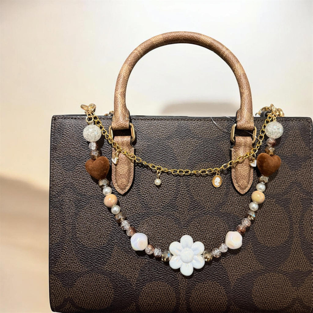 Flower / Heart Velvet Purse Chain