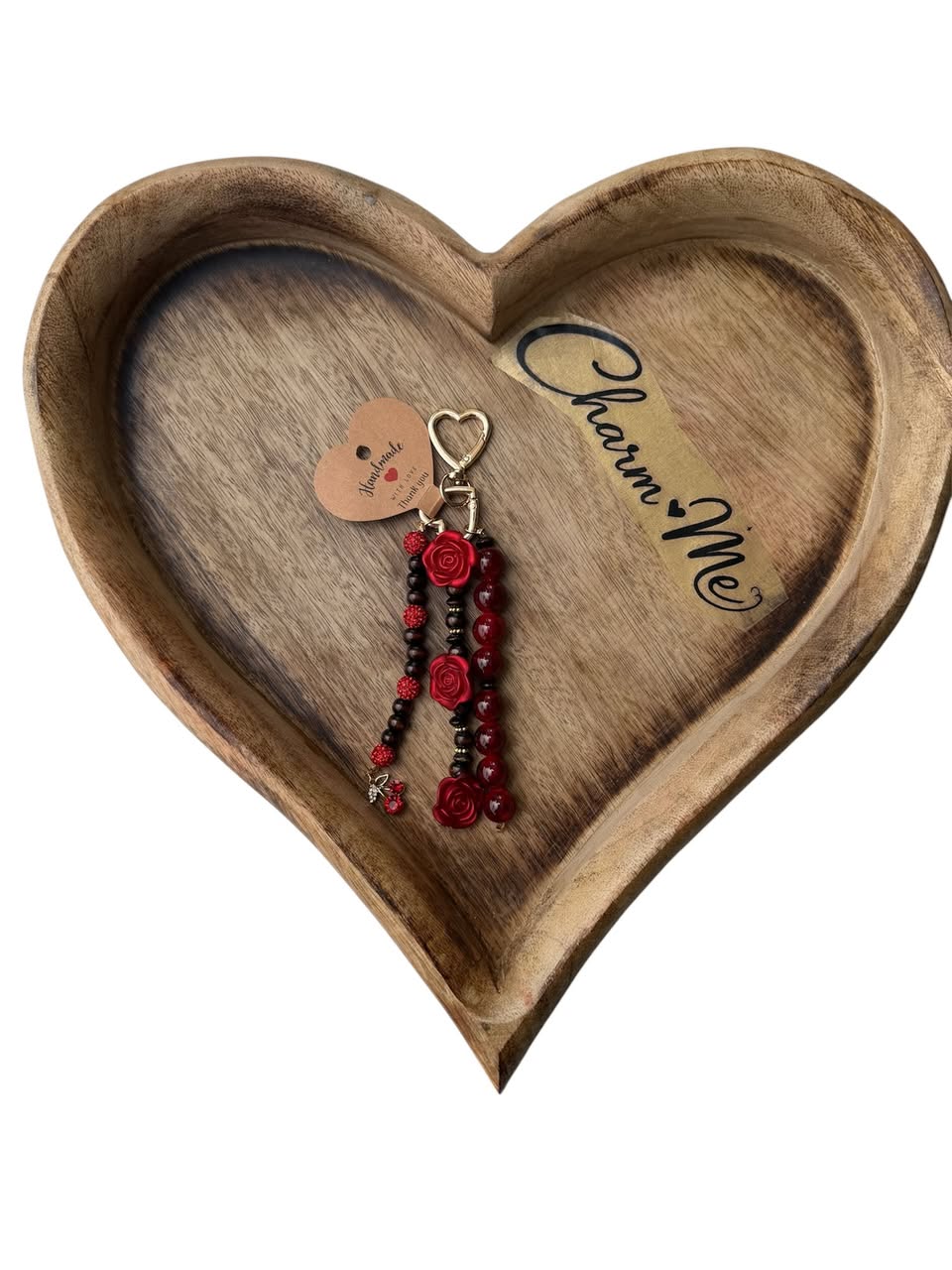 Rose/ Marble Keychain