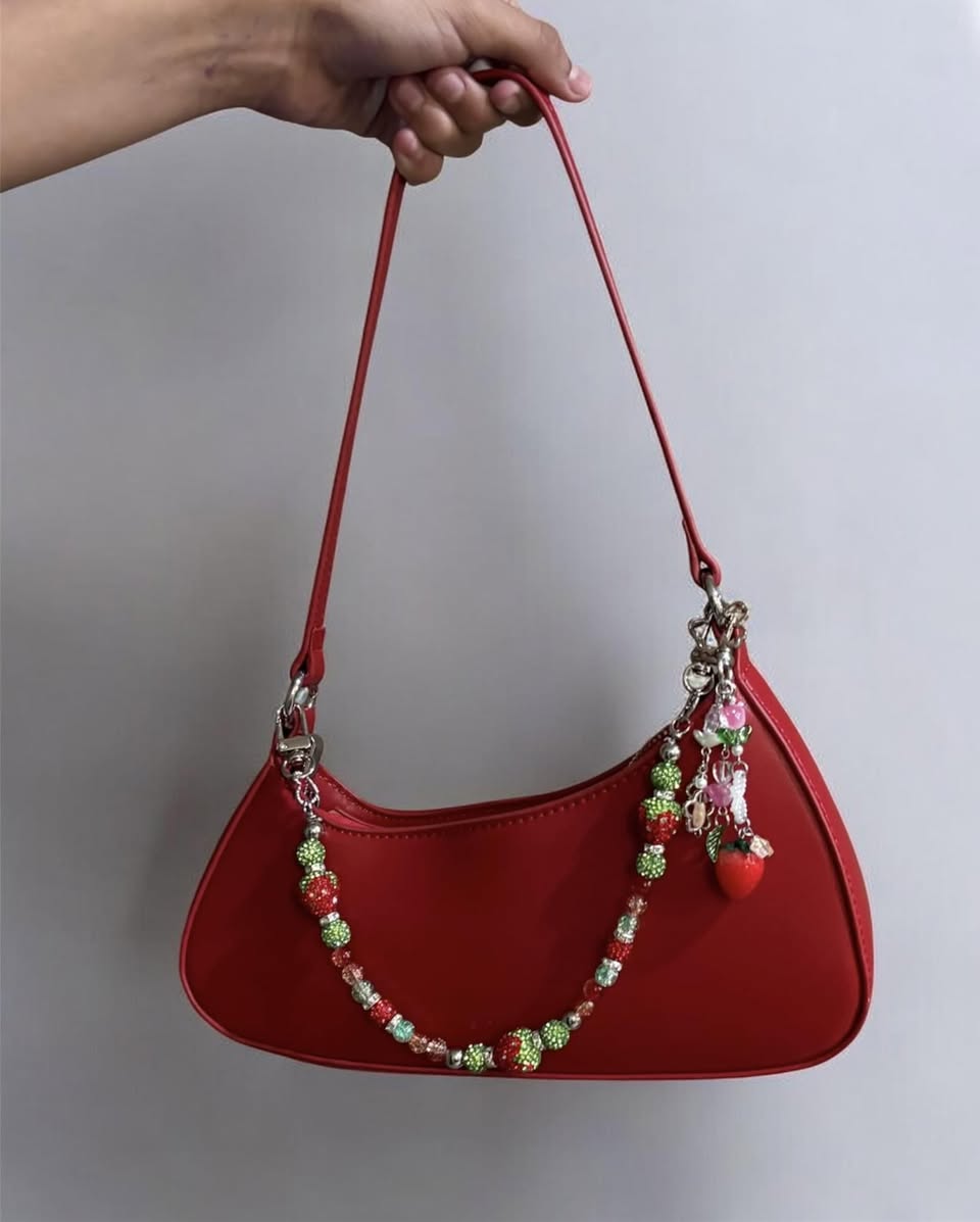 Strawberry Gold Purse Chain